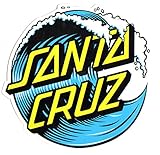 Santa Cruz Wave Dot Skateboard Sticker - 16cm in size at it's widest point - skate snow surf board bmx