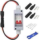 Tulabu Solar Panel Disconnect Switch DC 500V 32A for Outdoor PV/AC System | IP65 Waterproof Box, Plug-and-Play Connector, Transparent Cover, Waterproof Sealing Silicone Ring