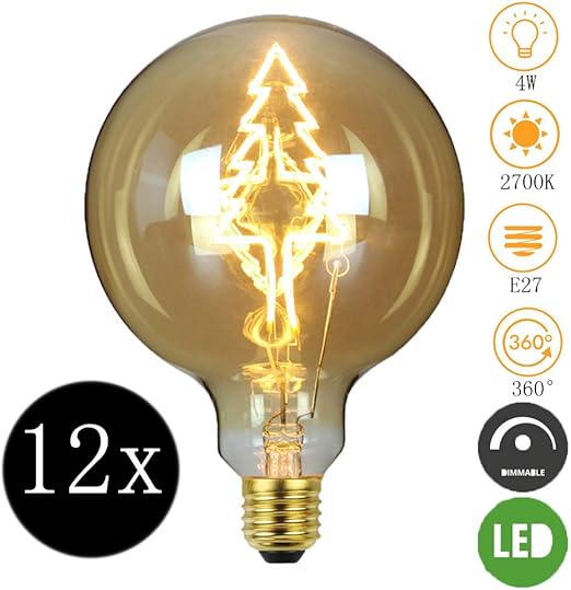 Vintage Immagini Natalizie Antiche.Belysn Lampadina E27 Led Vintage Dimmerabile 4w Ambra Vetro Antico Lampadina Creativo Albero Di Natale Filamento Per Famiglia Bar Caffe Decor Luce Bianca Calda 2700k 360 Lm 12 Pack Amazon It Illuminazione