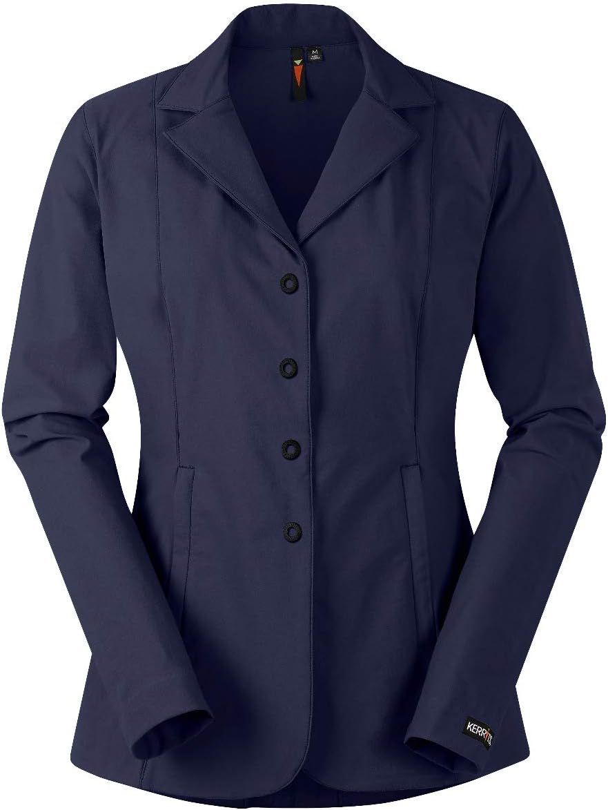 Women's Equestrian Stretch Competitor Coat – 4-Snap, Lightweight English Horse Show Jacket, Machine Wash