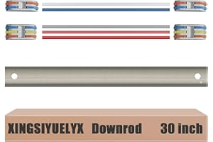 XINGSIYUELYX 30" Ceiling Fan Downrod, 【1 Outside Diameter】 Brushed Nickel Extended Downrod, including 4 Wire Connectors and 5 Extension Wires (No Threads)