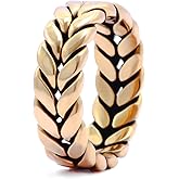 Krishnaa Jewels Pure Copper Braided Twist Eternity HandCrafted Ring Gift Jewelry for Men and Women