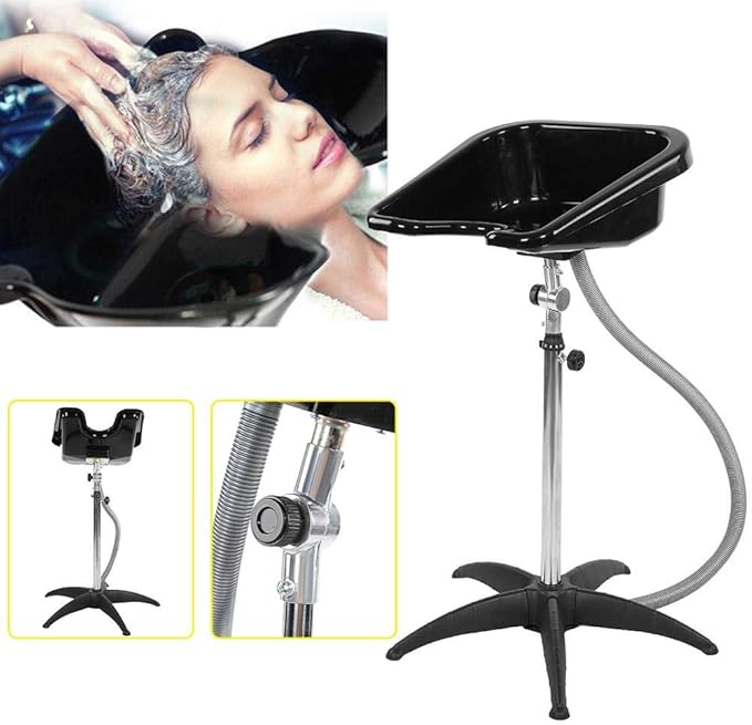 Adjustable Hair Basin, Hairdressing Shampoo Sink Backwash Basin Hair Washing Basin Bowl for