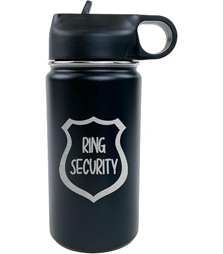 Ring Security Sport-Wasserflasche – 600 Ml, Aluminium, Silber, Mit 2 Deckeln, Ideal Für Ringträger