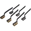 eBoot Mini Wire Brush Set for Cleaning Welding Slag and Rust, 6 Pack, Stainless Steel and Brass