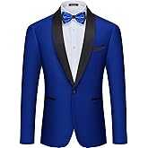 MAGE MALE Mens Tuxedo Jacket Shawl Lapel Suit Jacket Slim Fit Blazer Jacket for Dinner,Prom,Wedding