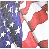 Infused Kydex USA: 1 Sheet of 7.5" x 7.5" x .080" Infused Kydex Material - Waving Flag Print