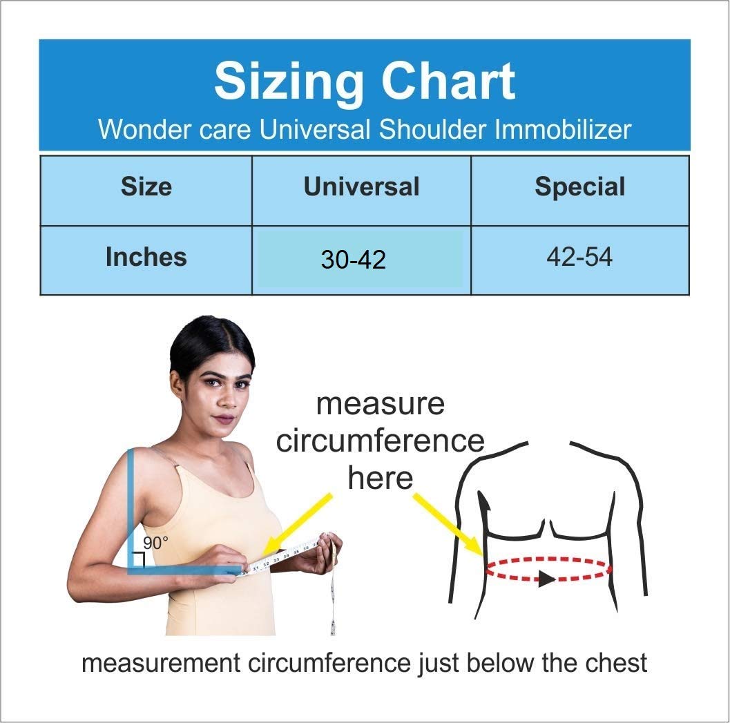 Wonder Care-Left Right Shoulder Immobilizer Arm Sling Elastic Brace for Clavicle Collar Bone Dislocation Subluxation Shoulder stabilizer Compression Brace After Rotator Cuff Surgery -Uni: Industrial & Scientific