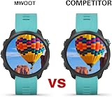 MWOOT 4pk Tempered Glass Screen Protector for Garmin Forerunner 45 245 55 S60 view 6