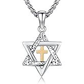 Adnix Star of David Necklace 925 Sterling Silver Star of David Pendant Animal/Tree of Life Jewish Jewelry for Men Women