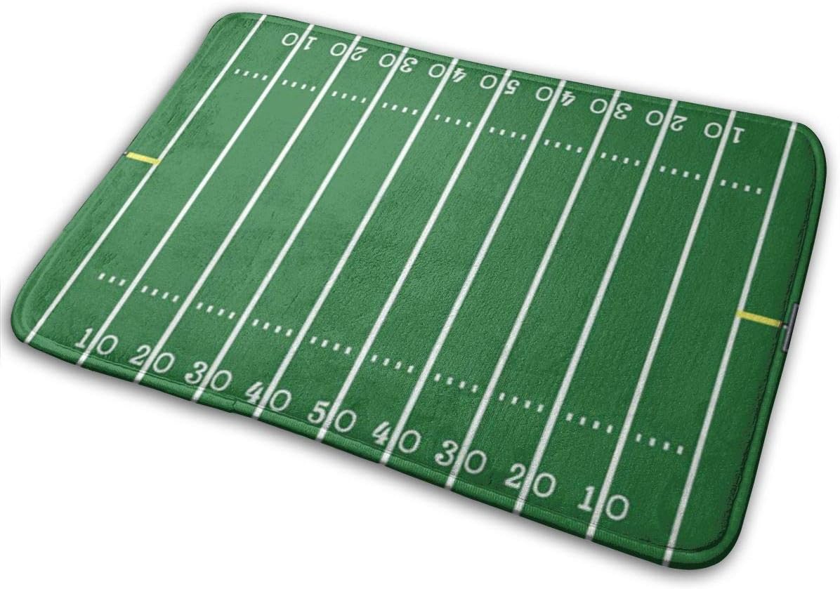 GSRONY Decorative Door Mat Green Football Field Indoor/Outdoor Front/Back Doormat