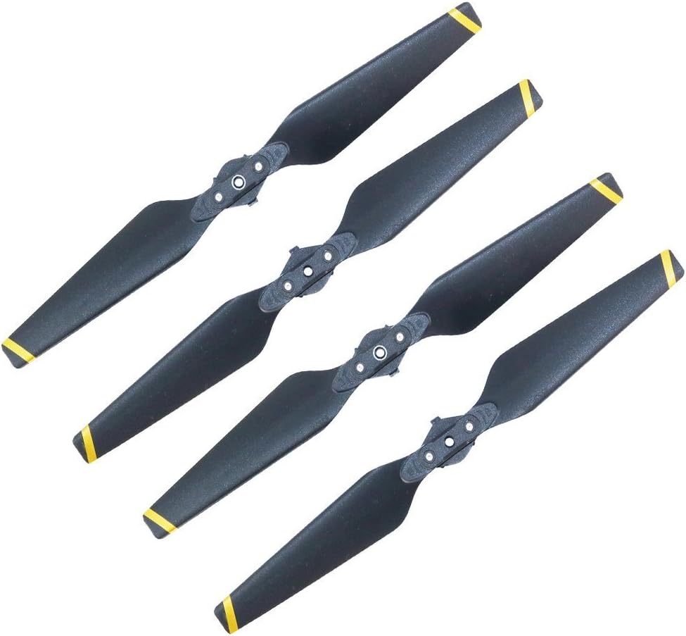 Penivo 2 pair Quick-Release Folding Propellers prop Blades for DJI Mavic Pro Drone Accessories, Yellow Stripe