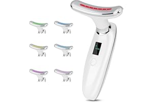 VRAIKO Lilac 7-in-1 Beauty Massager for Face and Neck - Jawline Lifting & Firming - Face Lymphatic Drainage Massager for Anti Aging Wrinkle, Forehead Lines, and Dark Circles, White