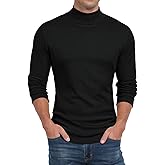 Sailwind Men's Mock Turtleneck Long Sleeve T Shirts Basic Slim Fit Pullover Sweater Thermal Lightweight Tees