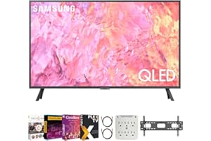 SAMSUNG QN55Q60CA 55 Inch QLED 4K Smart TV Bundle with Premiere Movies Streaming + 37-100 Inch TV Wall Mount + 6-Outlet Surge Adapter + 2X 6FT 4K HDMI 2.0 Cable (2023 Model)