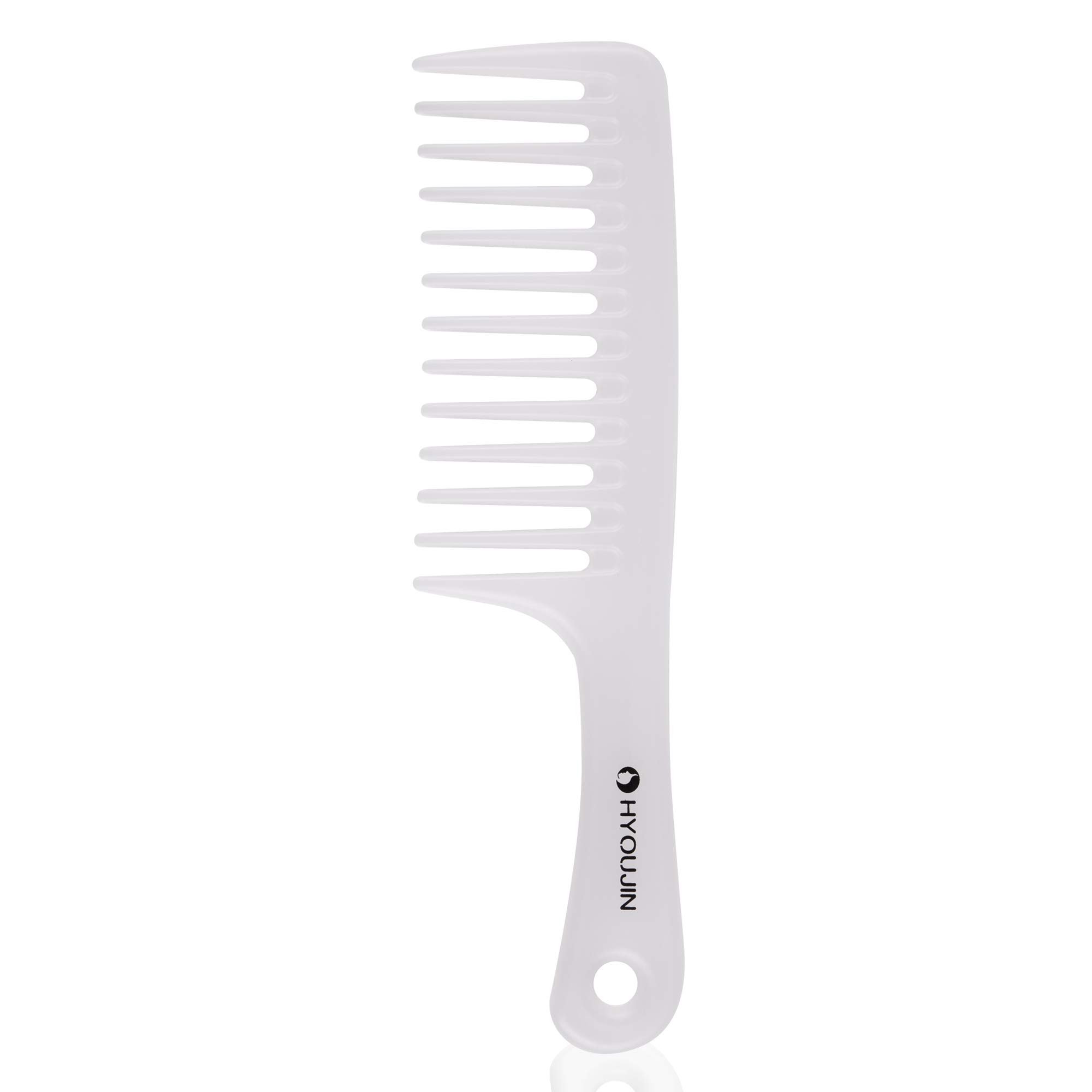 HYOUJIN Wide Tooth Comb Detangling Hair Brush,Paddle Hair Comb,Care Handgrip Comb-Best Styling Comb for Long,Wet or Curly Reduce Hair Loss and Dandruff&amp;Headache-Minimal breakages