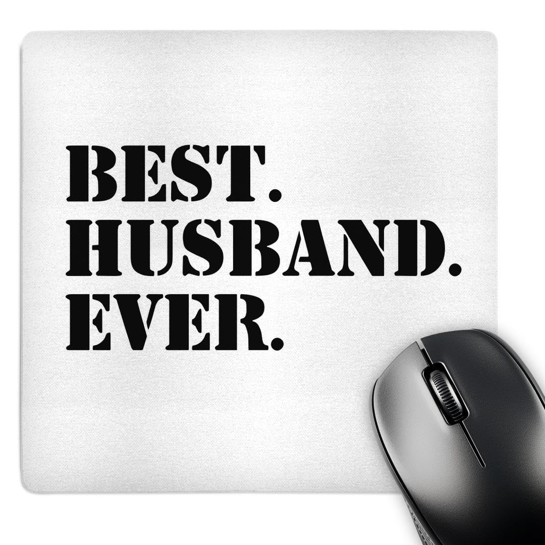 3dRose mp_151520_1 8" x 8" Best Husband Ever Fun Romantic Married Wedded Love Gifts for Him for Anniversary or Valentines Day Mouse Pad