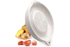 Porcelain Grater Plate for Garlic Onion, Ceramics Grater Plate for Ginger, Garlic, Onion, Cheese, Lemon, Chocolate, Vegetable