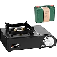 ONLYFIRE Portable Camping Stove with Carry Case, 4000W Power Butane Stove 3 Burners, Backpacking Camp Stove for Camping, Hiki