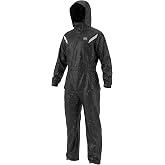 KEMIMOTO Motorcycle Rain Suits for Men with Full Body Portable Design | Breathablity：Mesh Linner &amp; 2 Back Airflows丨Waterproof Performance：10000 MM丨Features：Lightweight,One-piece for Full Body