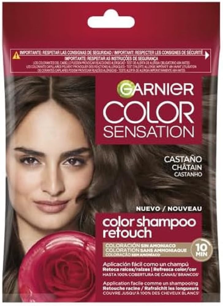 Garnier Color Shampoo Retouch Semi-Permanent Hair Color Brown