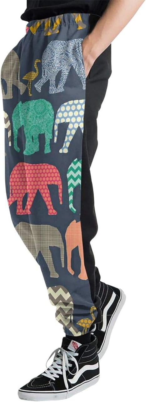 BIG ELEPHANT Boys Sweatpants – Soft Cotton Joggers With Zipper Pockets & Drawstring Waist