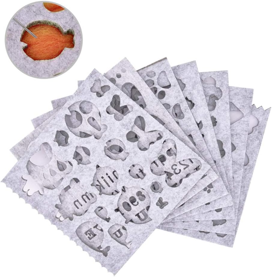 7Pcs DIY Wool Felt Mold Needle Felting Molds Craft Stencil Applique
