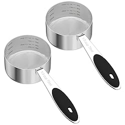 2PCS 1/3CUP(79ml) Dog Cat Food Scoop, Stainless