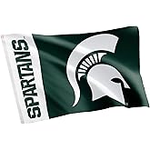 Desert Cactus Michigan State University Flag Spartans MSU Banners 100% Polyester Indoor Outdoor 3x5 feet Flags (Team Name)