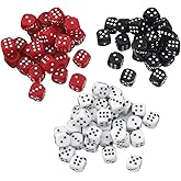 90 Pieces 10mm Acrylic Dice Beads Red Black White Dice Beads Jewelry Making Beads Bracelet Spacer Beads Earring Bead Charms Key Chain Making Beads Cube Craft Beads for Bracelet Necklaces Lanyard