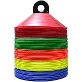 BlueDot Trading 25_Multi_disc_Holder Sport Disc Cones (25 Pack), Multi Color, with Holder