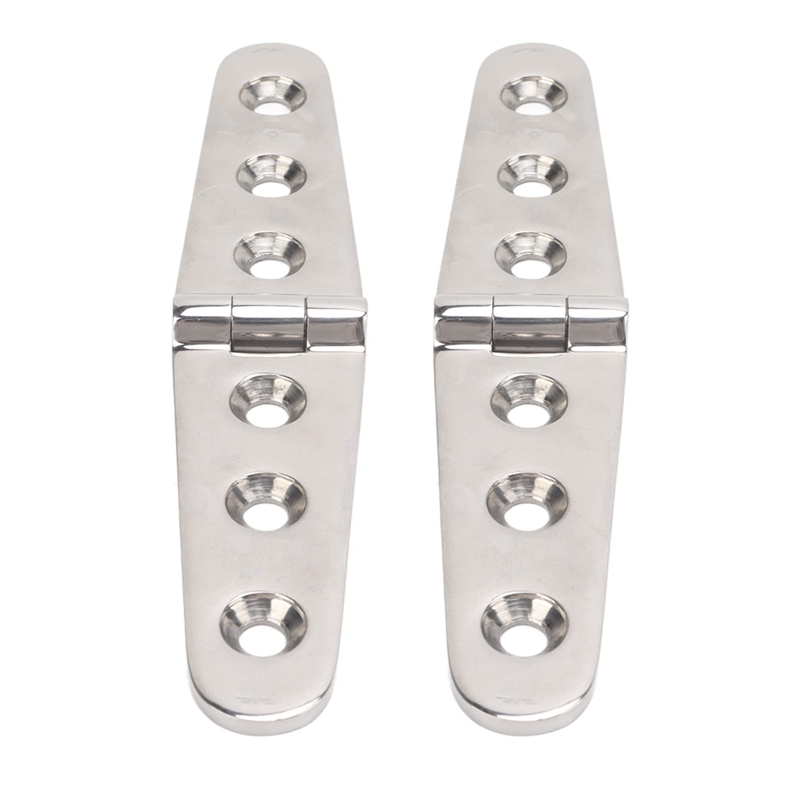 Pair Heavy Duty 316 Stainless Steel Marine Strap Hinge With Boot Home Hardware for Door, Gate, Shed, Barn, 3 Holes, 152 x 30mm