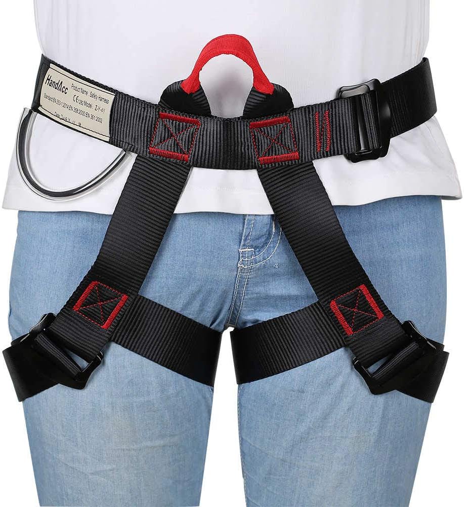 HandAcc Climbing Harness, Thicken Professional Half Body Safety Belt for Rock Climbing, Fire Rescue, Expanding Training and Other Outdoor Adventure Activities : Sports & Outdoors