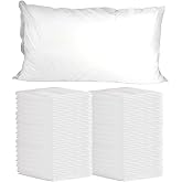 Tvvcalk Disposable Pillowcases, 100PCS Disposable Pillow Case Covers, Soft Non-Woven Fabric Disposable Pillow Cases for Medical, Hospital, Hotels, SPA Tattoo Lash Pillow Covers, White, 21 in x 30 in