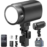 NEEWER Q120 120Ws 2.4G TTL Outdoor Strobe Flash, Compatible with Godox | 1/8000s HSS, Portable Studio Monolight, Modeling Light, 3000mAh, 420 Flashes, 1.5s Recycle, for Photography Photoshoots