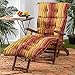 Greendale Home Fashions 72-Inch Patio Chaise Lounger Cushion, Kinnabari Stripe