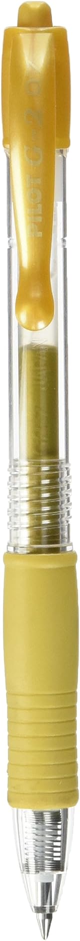 Pilot G207 Retractable Gel Pen 0.7 mm Gold Ink refllable