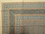 Handmade Moroccan Foulard Print 100% Cotton Tapestry Tablecloth Bedspread Beach Sheet Full 88" x 106"