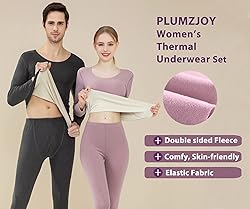 PLUMZJOY Women's Thermal Underwear Sets Ultra Soft