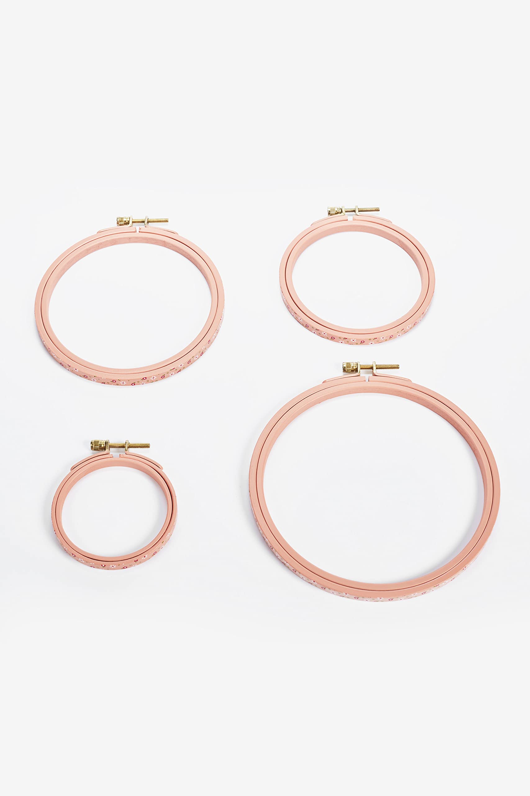 DMC MP001/155 Orange Round Embroidery Drums, Wood, 15.5 x 1.5 x 15.5 cm