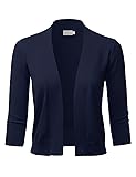 LALABEE Women's Classic 3/4 Sleeve Open Front