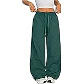 SHENHE Women's Y2k Wide Leg Track Pants Side Striped Drawstring Workout Active Trousers