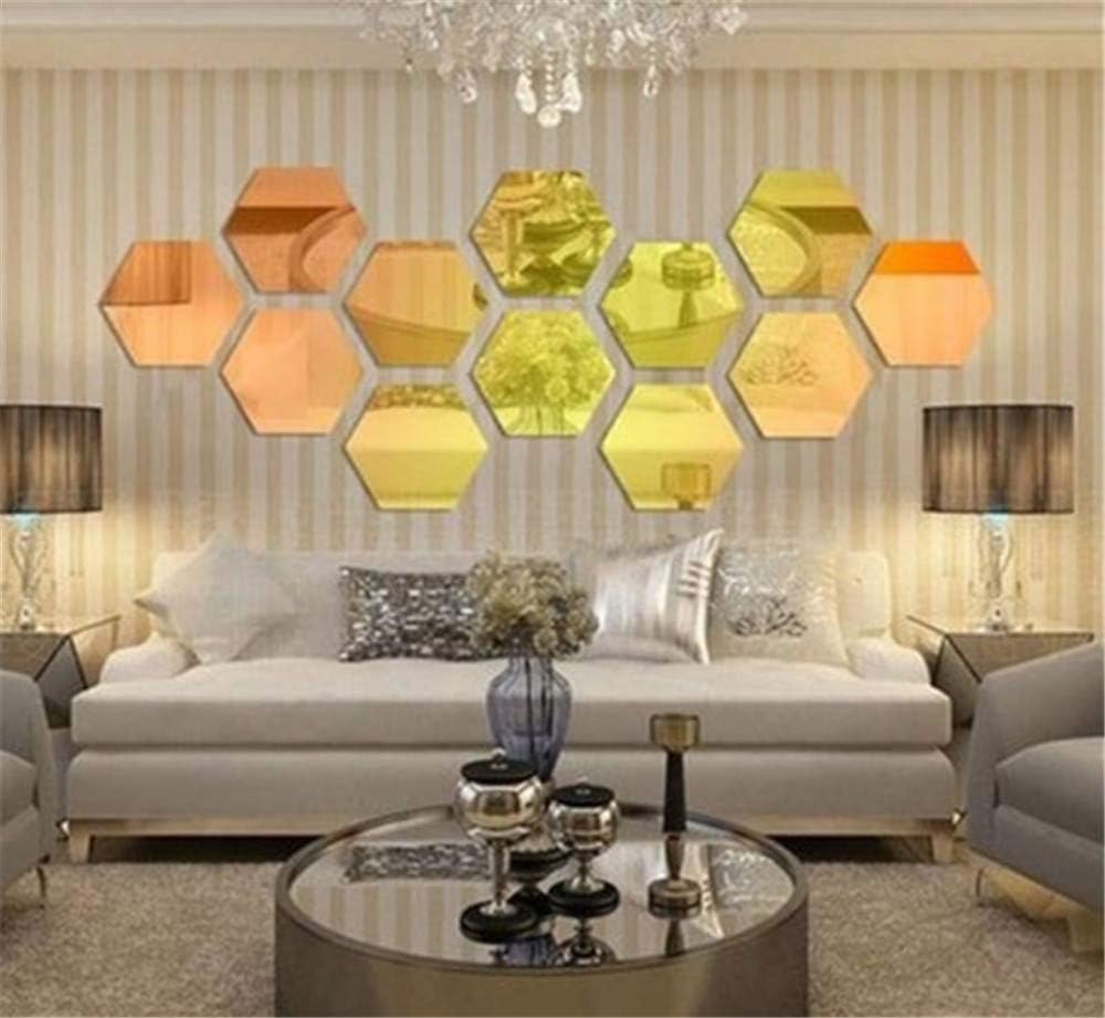 Hexagon Mirror Wall Stickers Black Removable Mirror Plastic Mirror Tiles Art Diy Home Decorative Hexagonal Acrylic Mirror Sheet For Home Living Room Bedroom Sofa Tv Background Wall Decal 12pcs Mirrors Baby Fcteutonia05 De