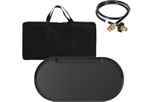 KEESHA RoadTrip Grill Accessories Cast Iron Griddle for Coleman RoadTrip 285 grill with Bag and 4FT Propane Hose Adapter, Grill Replacement Parts for Coleman Camping Stove