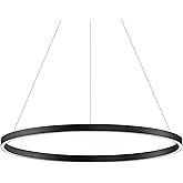 ET2 Lighting E52726-BK Groove - 35W 1 5CCT LED Pendant-1.25 Inch Tall and 32 Inch Wide, Finish Color: Black
