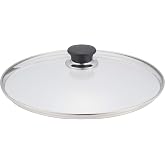 BALLARINI 334 &deg;F02.28 Glass Lid 28 cm Stainless Steel Lid and Knob, Black/Clear, 6 x 28,9 x 11.4 (