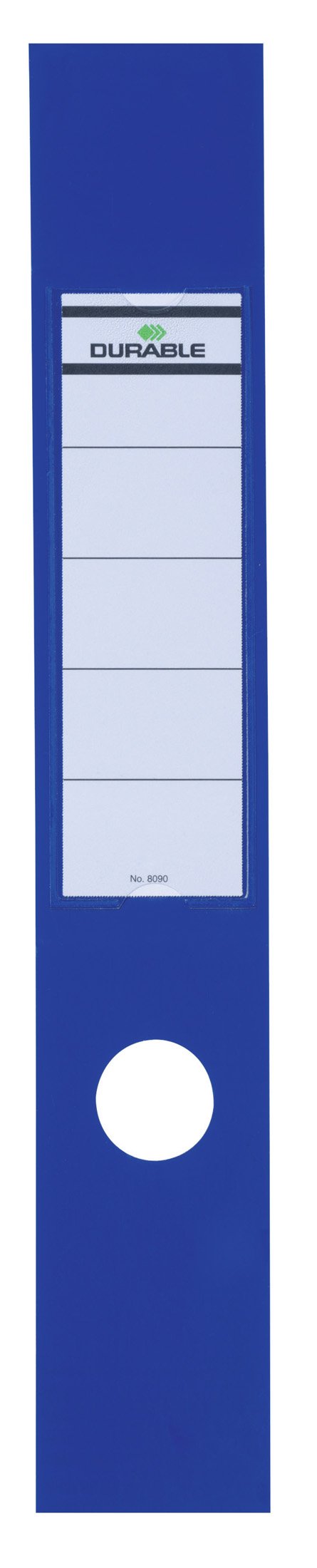 Durable Ordofix Self-Adhesive Spine Labels | Ideal for Lever Arch Files and Folders | Blue | Pack of 10 | 60 mm Width