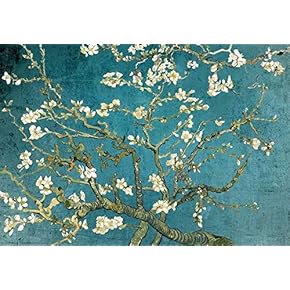 "Almond Blossoms by Vincent Van Gogh - Fabric Tapestry, Home Decor - 51x60 inches