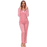 ANOTHER CHOICE Velour Tracksuit Women 2 Piece Zip-Up Velvet Sweatsuits Hooded Soft Jogging Set