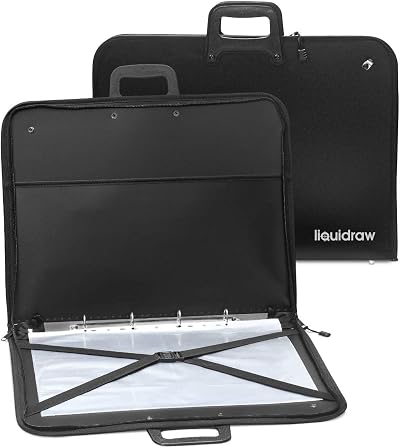 Liquidraw A2 Art Portfolio Case 10 Sleeves Water Resistant Binder